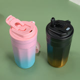 NNEDSZ Gradient Black  Color Insulated Tumbler 304 Stainless Steel Coffee Mug Portable Large Capacity Car Travel Cup