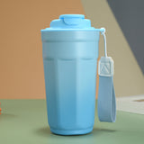 NNEDSZ Gradient Blue Color Insulated Tumbler 304 Stainless Steel Coffee Mug Portable Large Capacity Car Travel Cup
