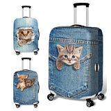 NNEDSZ M 21-24 Inch Elastic Luggage Cover with Zipper, Travel Suitcase Protector, Scratch Resistant Luggage Cover