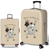 NNEDSZ S 18-20 Inch Elastic Luggage Cover with Zipper, Travel Suitcase Protector, Scratch Resistant Luggage Cover