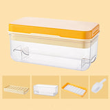 NNEDSZ Yellow Eco-Friendly Large Capacity Food-Grade Ice Cube Tray with Lid