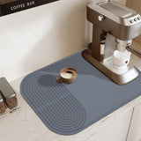 NNEDSZ Black Silicone Coffee Machine Mat – Waterproof, Anti-Slip, and Durable Countertop Protector