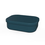 NNEDSZ Dark Blue Food-Grade Silicone Lunch Box - Microwave Safe Bento Box with Dividers & Airtight Seal