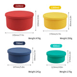 NNEDSZ Blue (700ml) Dopamine-Style Food-Grade Lunch Box - Microwave Safe Fruit & Meal Storage Container
