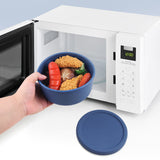 NNEDSZ Blue (700ml) Dopamine-Style Food-Grade Lunch Box - Microwave Safe Fruit & Meal Storage Container