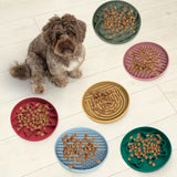 NNEDSZ Red Silicone Slow Feeder Bowl for Dogs - Anti-Choking Christmas-Themed Lick Mat