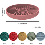 NNEDSZ Red Silicone Slow Feeder Bowl for Dogs - Anti-Choking Christmas-Themed Lick Mat
