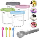 NNEDSZ Four-color Set Durable Food Storage Containers With Spoon - Multi-Color BPA-Free Airtight Containers