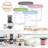 NNEDSZ Four-color Set Durable Food Storage Containers With Spoon - Multi-Color BPA-Free Airtight Containers