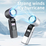 NNEDSZ Black Portable Handheld High-Speed Cooling Fan - Perfect for Outdoor Camping