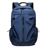 NNEDSZ Blue Business Casual Laptop Backpack with USB Charging Port - Travel, Work, and Student Use