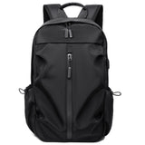 NNEDSZ Black Business Casual Laptop Backpack with USB Charging Port - Travel, Work, and Student Use