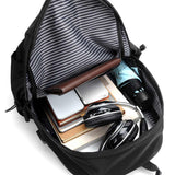 NNEDSZ Black Business Casual Laptop Backpack with USB Charging Port - Travel, Work, and Student Use