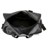 NNEDSZ Black Men's Large-Capacity PU Leather Gym Bag - Travel, Shoulder, and Duffel Bag for Fitness and Yoga