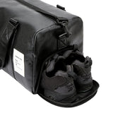 NNEDSZ Brown Men's Large-Capacity PU Leather Gym Bag - Travel, Shoulder, and Duffel Bag for Fitness and Yoga