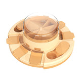 NNEDSZ Orange Interactive Dog Puzzle Toy - Press and Feed Slow Feeder with Treat Dispenser