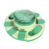 NNEDSZ Green Interactive Dog Puzzle Toy - Press and Feed Slow Feeder with Treat Dispenser