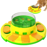 NNEDSZ Purple Interactive Dog Puzzle Toy - Press and Feed Slow Feeder with Treat Dispenser
