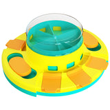 NNEDSZ Blue Interactive Dog Puzzle Toy - Press and Feed Slow Feeder with Treat Dispenser