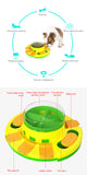 NNEDSZ Blue Interactive Dog Puzzle Toy - Press and Feed Slow Feeder with Treat Dispenser