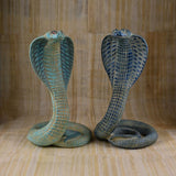 NNEDSZ Grey Decorative Resin Cobra Statue - Unique Animal Figurine for Home Decor & Creative Gifts