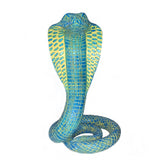 NNEDSZ Blue Decorative Resin Cobra Statue - Unique Animal Figurine for Home Decor & Creative Gifts