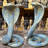 NNEDSZ Black Decorative Resin Cobra Statue - Unique Animal Figurine for Home Decor & Creative Gifts
