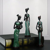 NNEDSZ Green Women's Compassion 3-Pack - African-Style Home Decor Accents for Tabletop and Shelf Display