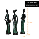 NNEDSZ Green Women's Compassion 3-Pack - African-Style Home Decor Accents for Tabletop and Shelf Display