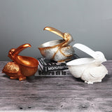 NNEDSZ Brown Pelican Resin Decor Bowl – Unique Key, Candy, and Storage Organizer for Home Decoration