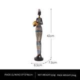 NNEDSZ Exotic African Woman Figurine – Elegant Resin Sculptures for Home Decor