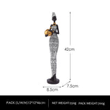 NNEDSZ White Exotic African Woman Figurine - Elegant Resin Sculptures for Home Decor