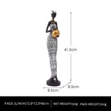 NNEDSZ Streaks Exotic African Woman Figurine - Elegant Resin Sculptures for Home Decor