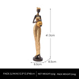NNEDSZ Exotic African Woman Figurine - Elegant Resin Sculptures for Home Decor
