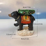 NNEDSZ Bear With Candlestick In Hand Candle Holder – Unique Aromatherapy Table Decor