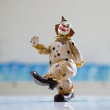 NNEDSZ Vintage Circus Clown Figurines - Retro Balloon and Bicycle Ornaments
