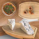 NNEDSZ Corner Bamboo Cutting Board with Juice Groove – Space-Saving Kitchen Countertop Board