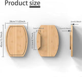 NNEDSZ Corner Bamboo Cutting Board with Juice Groove – Space-Saving Kitchen Countertop Board