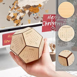 NNEDSZ Handmade Wooden Desk Calendar | Sustainable Eco-Friendly Perpetual Calendar | Unique Office Decor Gift
