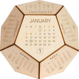 NNEDSZ Handmade Wooden Desk Calendar | Sustainable Eco-Friendly Perpetual Calendar | Unique Office Decor Gift