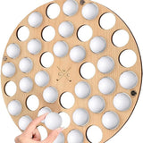 NNEDSZ 42-Hole Wooden Golf Ball Stand | Laser-Cut Organizer for Golf Lovers | Durable & High-Quality Storage Rack