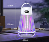 NNEDSZ Black 360° Electric Mosquito Killer Lamp - UV Light Insect Zapper with Digital Display for Indoor and Outdoor Use