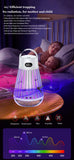 NNEDSZ White 360° Electric Mosquito Killer Lamp - UV Light Insect Zapper with Digital Display for Indoor and Outdoor Use