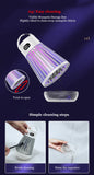 NNEDSZ White 360° Electric Mosquito Killer Lamp - UV Light Insect Zapper with Digital Display for Indoor and Outdoor Use
