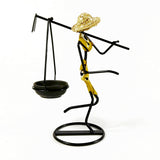 NNEDSZ Gold Modern Iron Art Candle Holder - Stylish Decorative Candle Stand for Living Room, Dining Room, and Study