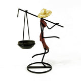 NNEDSZ Red Dress Modern Iron Art Candle Holder - Stylish Decorative Candle Stand for Living Room, Dining Room, and Study