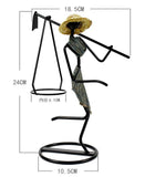 NNEDSZ Red Dress Modern Iron Art Candle Holder - Stylish Decorative Candle Stand for Living Room, Dining Room, and Study