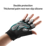 NNEDSZ S Pink Fingerless Sports Gloves - Non-Slip Silicone Palm Pads for Cycling, Weightlifting, and Fitness Training