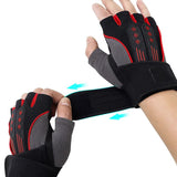 NNEDSZ M White Fingerless Workout Gloves with Wrist Support – Non-Slip, Breathable Gym Gloves for Weightlifting and Cycling