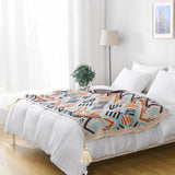 NNEDSZ 70X100cm Bohemian Woven Throw Blanket - Soft Decorative Sofa Cover with Tassels for Living Room and Bedroom